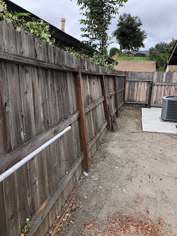 termite damaged fence