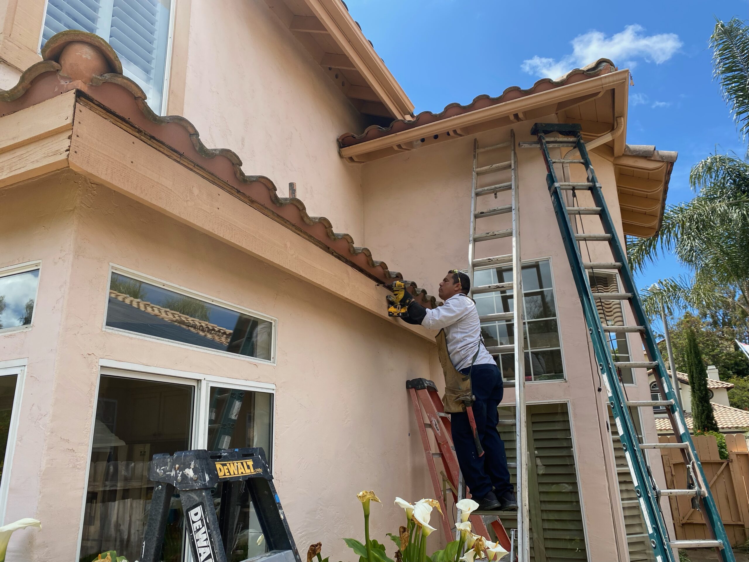Termite Wood repair at exterior of home
