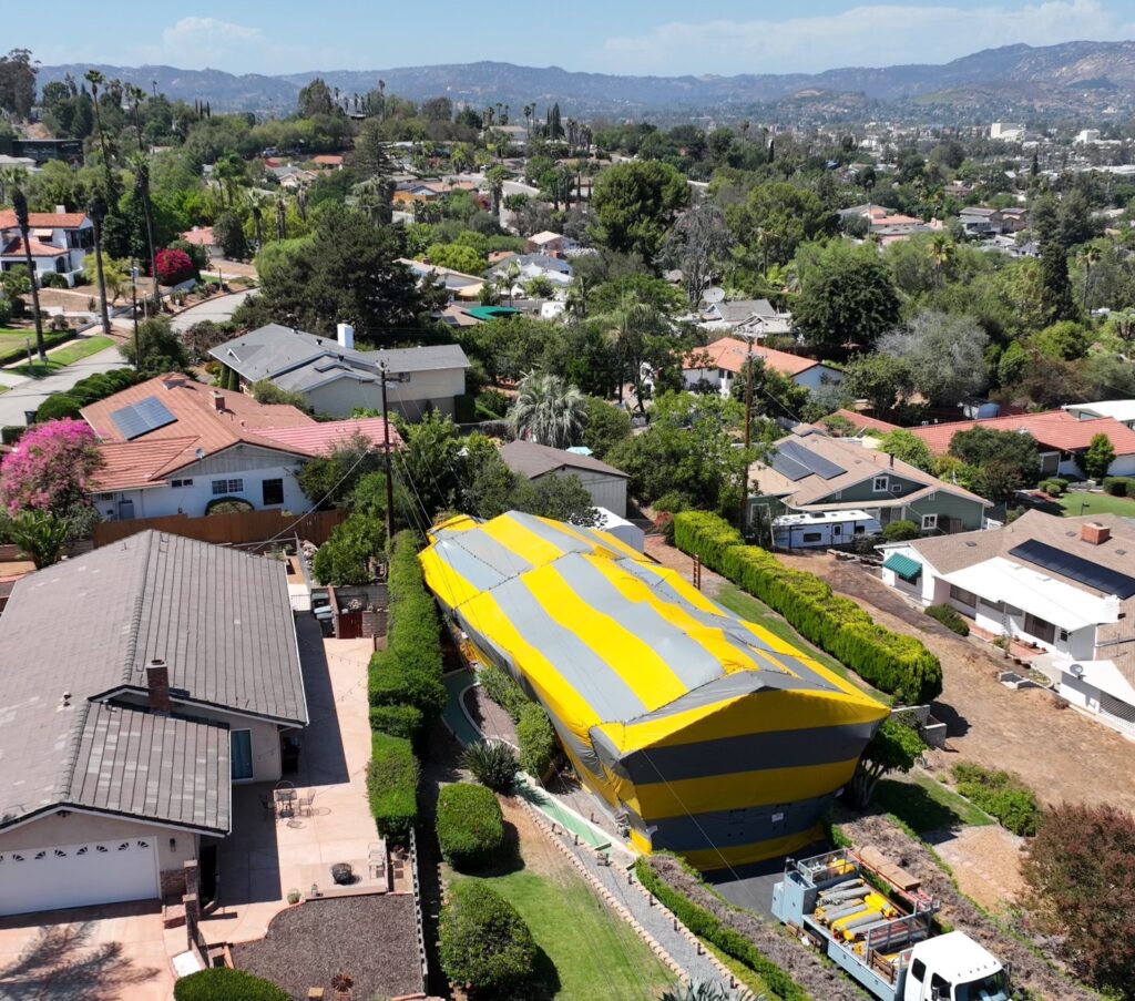 House getting fumigated for termites