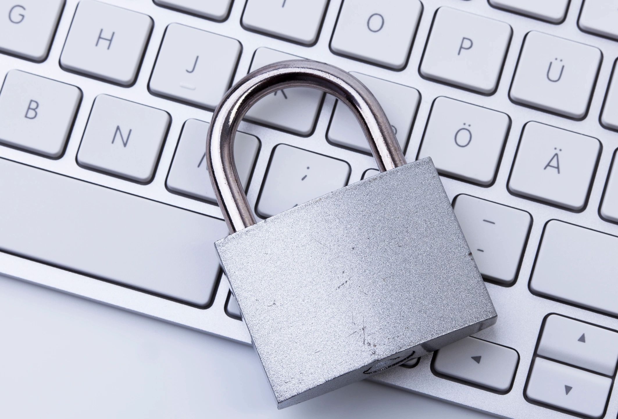 Photo of a keyboard with a padlock