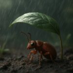 Insect in rain