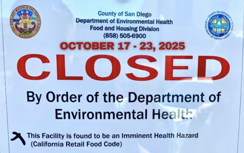 Health Department Closed sign.